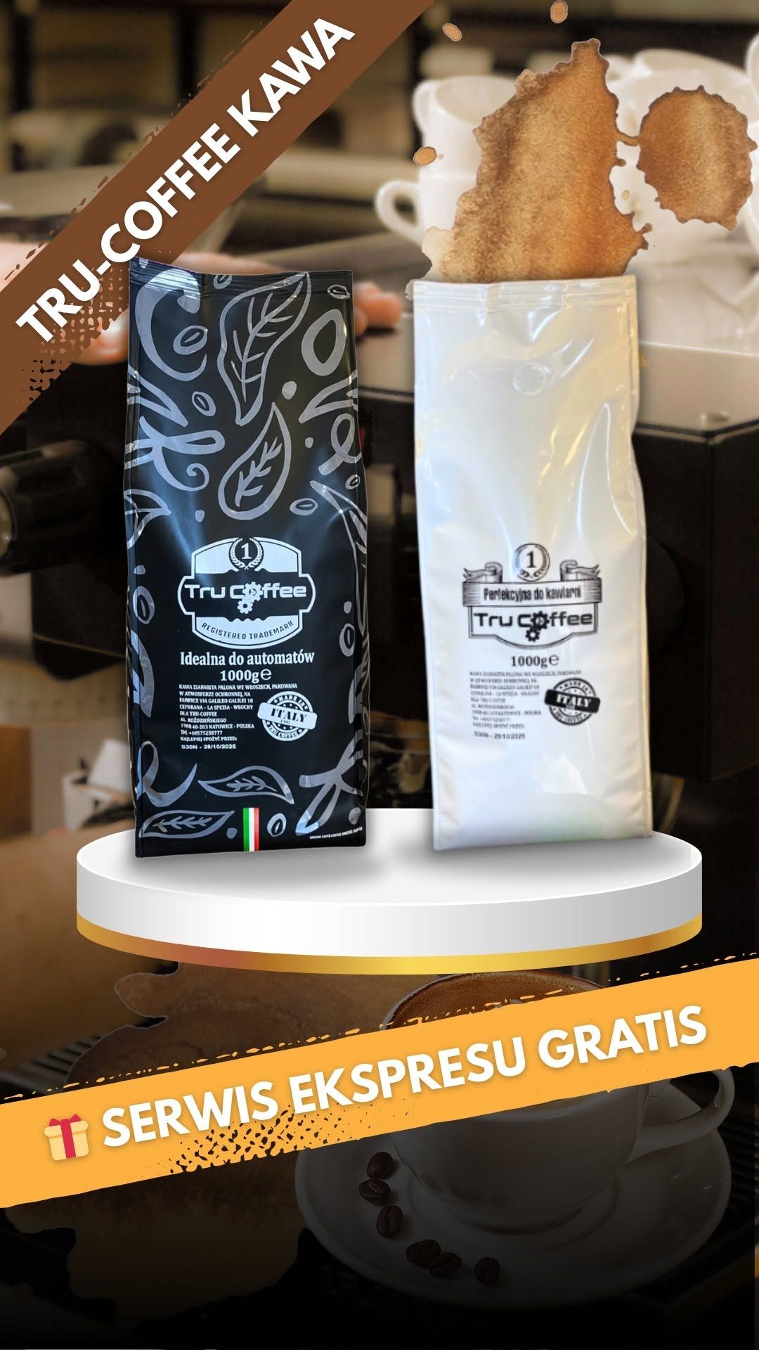 Współpraca z Tru-Coffee ☕
Szukasz ekspresu do biura lub prowadzisz kawiarnię? Mamy dla Ciebie idealn