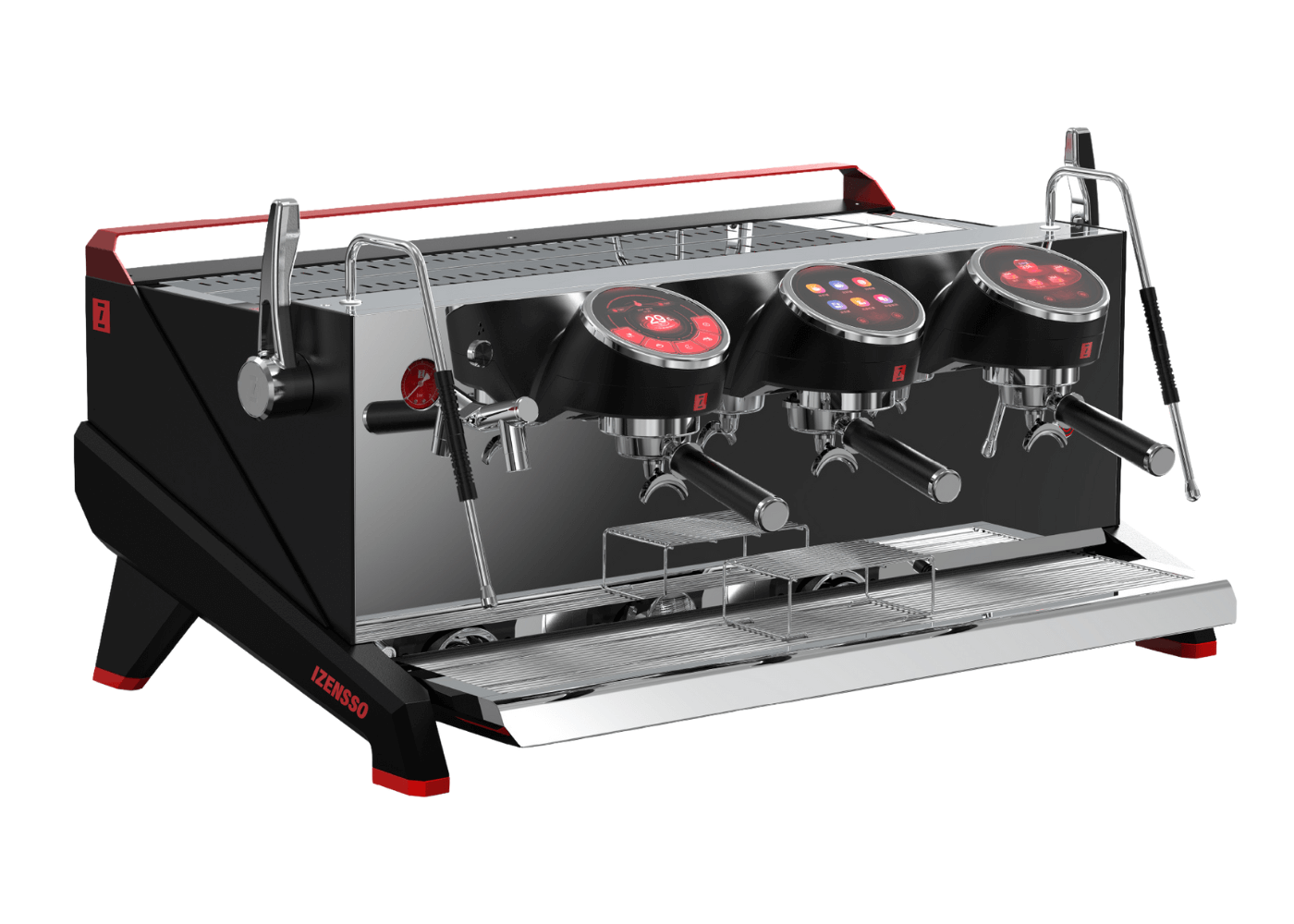 Izensso Raptor Black 3 groups – Professional espresso machine - Image 1