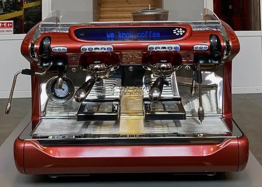 FAEMA Emblema 2 Groups - Portafilter Espresso Machine Red