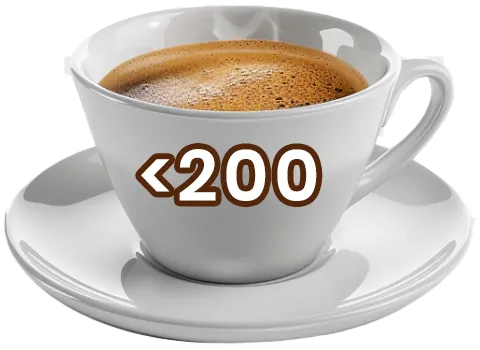 Coffee machines for 200 coffees