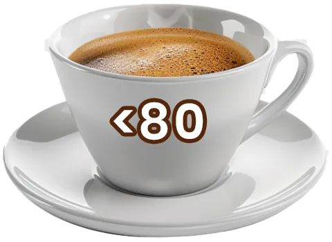 Coffee machines for up to 80 cups