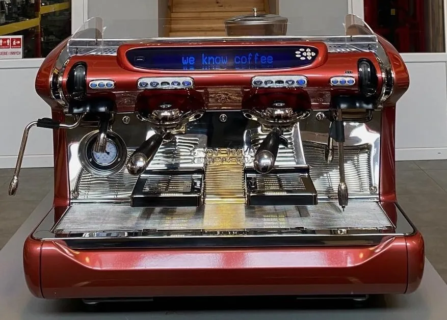 FAEMA Emblema 2 groups - Portafilter red coffee machine