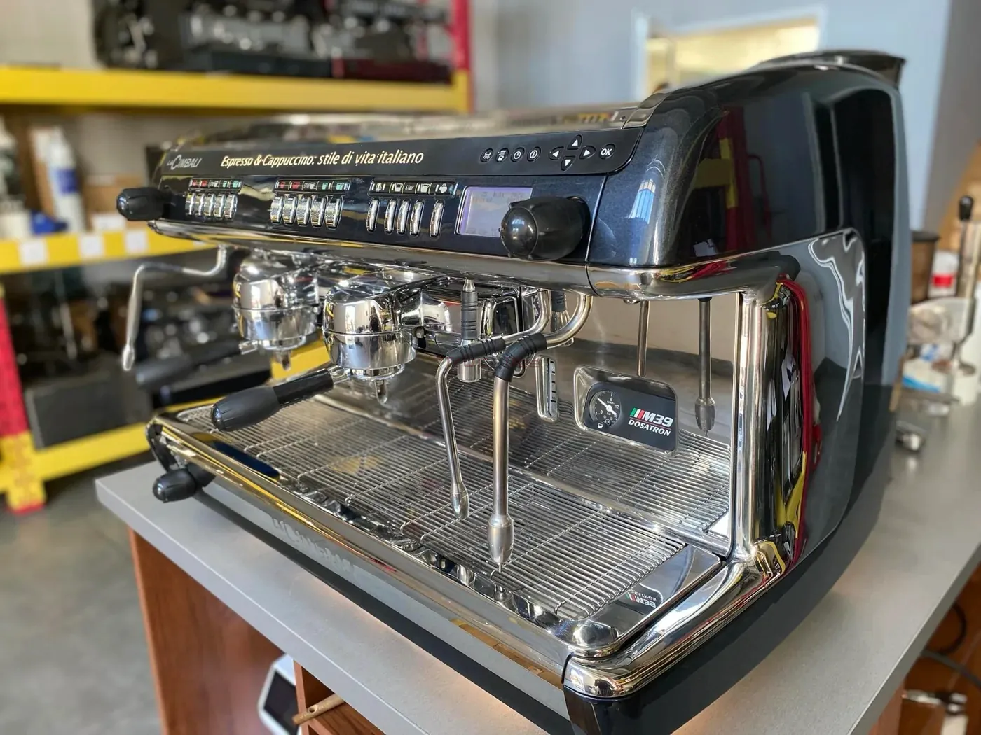 La Cimbali M39 Dosatron 2 groups - Portafilter spacegrey coffee machine - View 3