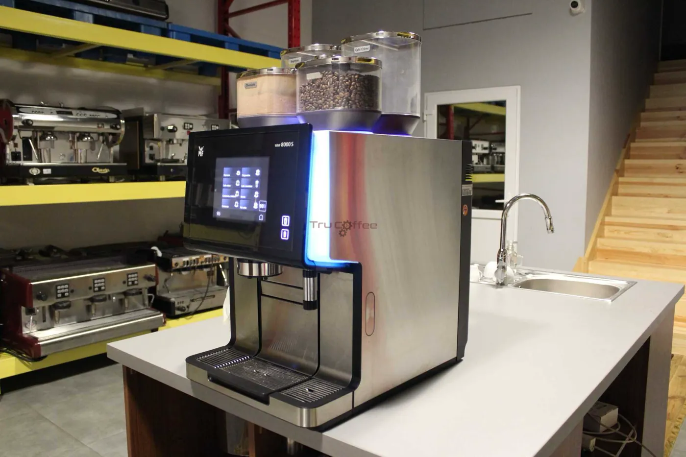 WMF 8000S - Automatic Coffee Machine with Refrigerator and Warmer - View 1